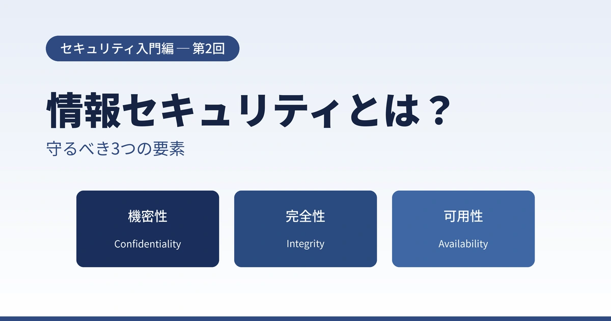 Featured image of post 情報セキュリティとは？守るべき3つの要素をやさしく解説